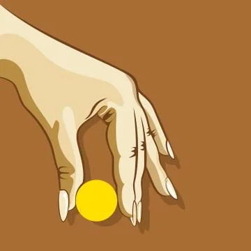 Hand hold something object Stock Illustration