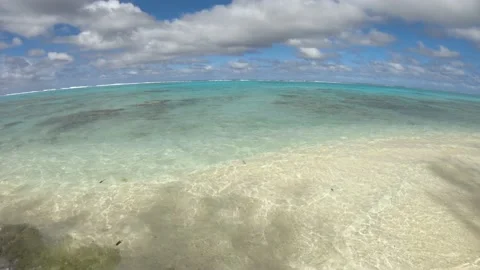 Hand hold still view of look out from Takitumu Cook Islands to south pacific oce Stock Footage 235317836