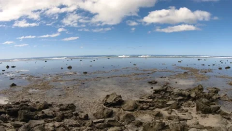Hand hold still view of look out from Rarotonga Cook Islands to pacific ocean wi Video stock 235322255