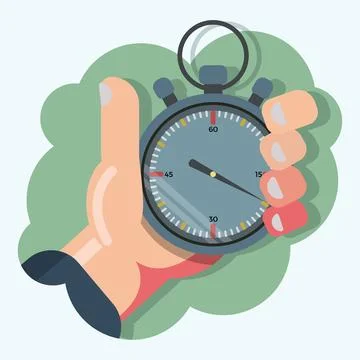 Hand hold stopwatch design vector illustration Stock Illustration