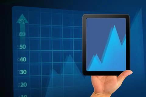 Hand hold tablet computer Illustrazione stock