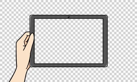 A hand hold tablet Stock Illustration