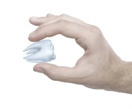 Hand hold a tooth Stock Illustration