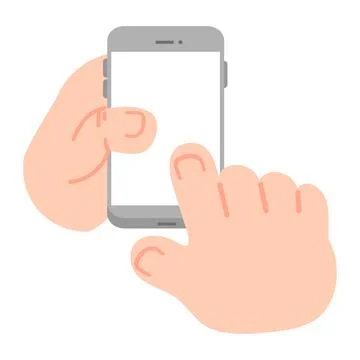 Hand hold with touch mobile phone Stock Illustration