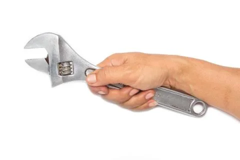 Hand hold  wrench tool Stock Photos