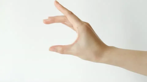 Hand holding and moving something invisible Stock Footage 21998227