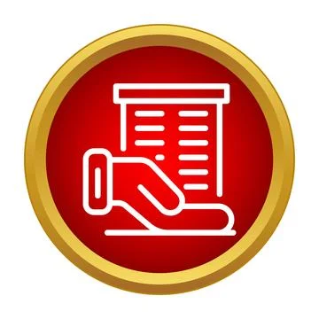 Hand holding bill document payment transaction icon Stock Illustration