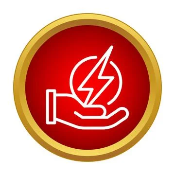 Hand holding bolt, saving power and energy Stock Illustration
