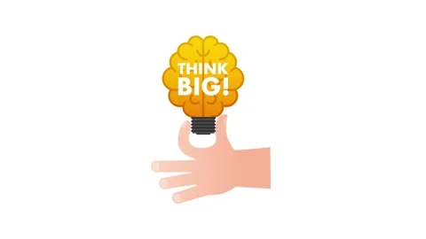 Hand holding a brain light bulb idea animation Stock Footage 337968097