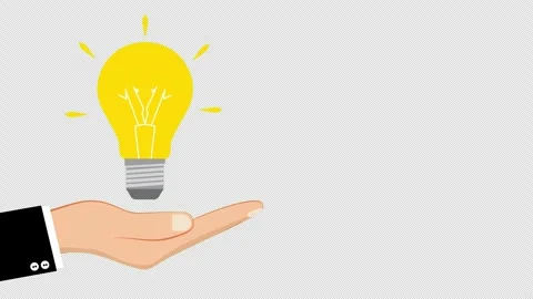 Hand Holding Bright Light Bulb Representing Creative Idea and Innovation Concept Stock Footage 339760288
