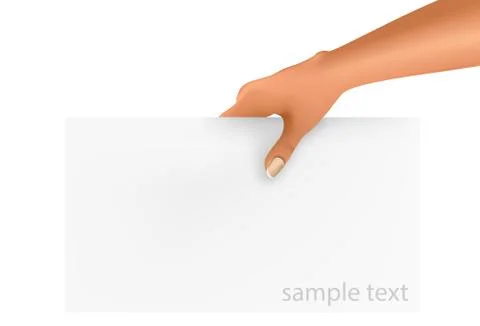 Hand holding business object. Stock Illustration