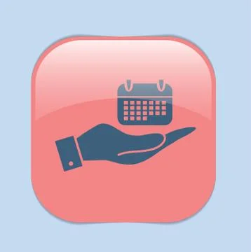 Hand holding a calendar Stock Illustration