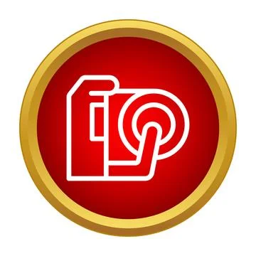 Hand holding camera shooting video icon graphic Stock Illustration