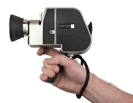 Hand holding a camera super 8 Stock Photos