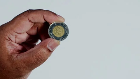 A Hand Holding Canada Dollar Stock Footage 248759654