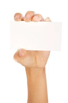 Hand holding a card Stock Illustration