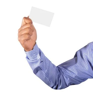 Hand holding card Foto stock