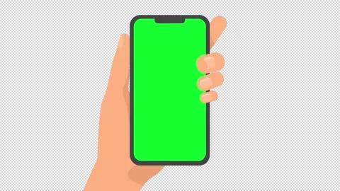 Hand holding a cell phone Видео 286287812