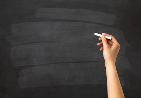Hand holding chalk Stock Photos