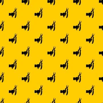 Hand holding chisel pattern イラスト素材