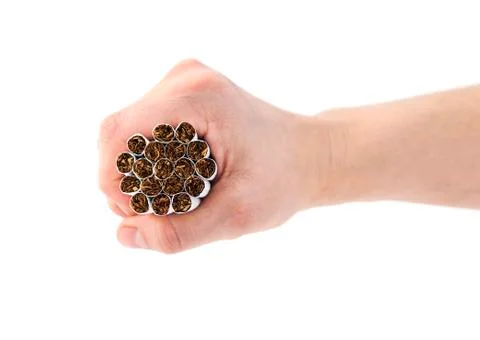 Hand Holding Cigarettes Stock Photos