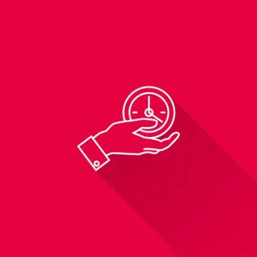 Hand holding clock Stock-Illustration