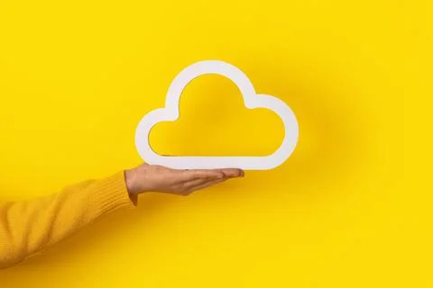 Hand holding cloud icon Stock Photos