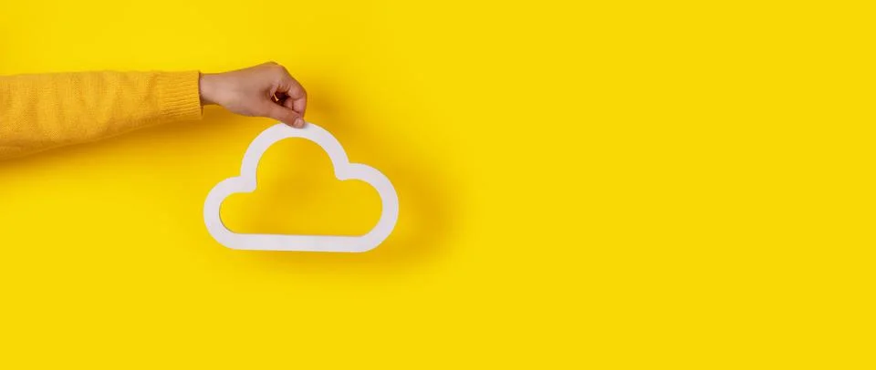 Hand holding cloud Stock Photos