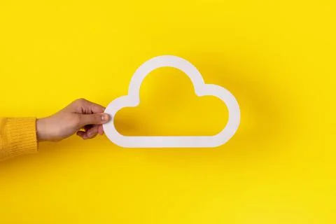 Hand holding cloud Stock Photos