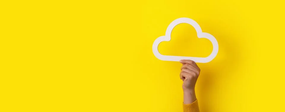 Hand holding cloud Stock Photos