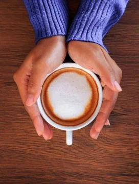 Hand holding coffee cup Stock Photos