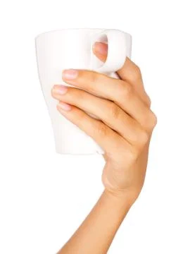 Hand holding coffee mug Stock Illustration