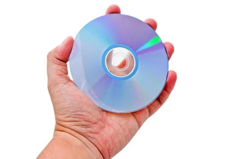 Hand holding a compact disc Foto stock