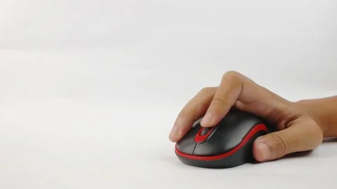 Hand holding a computer mouse Stock Footage 325474609