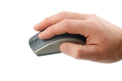 Hand holding computer mouse  Stock Photos