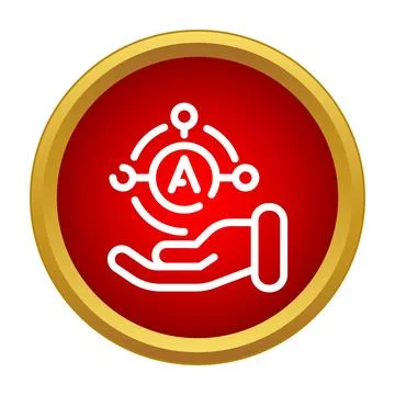 Hand holding connected network offering brand service 스톡 일러스트