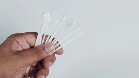 A Hand Holding Cotton Buds Vídeo Stock 248767249