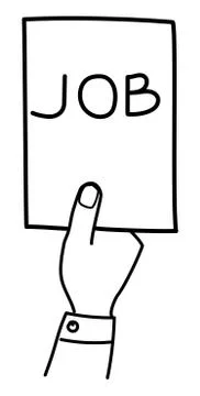 Hand holding cv resume document Stock Illustration