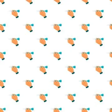 Hand holding dart pattern for aiming and precision game Stock Illustration
