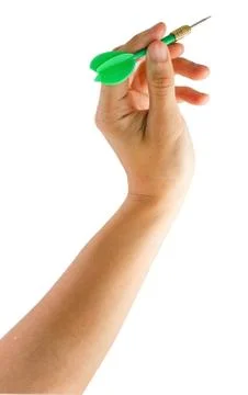 Hand holding dart Stock Photos