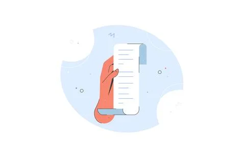 Hand holding to do list or planning vector. Checklist, Filling form, to-do list Stock Illustration