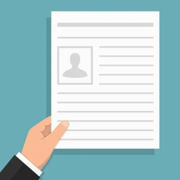 Hand Holding Document Stock Illustration