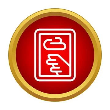 Hand holding documents for identification and verification process Stock Illustration