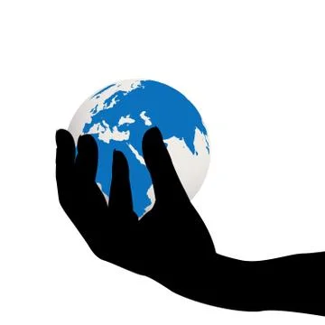 Hand holding the Earth globe Stock Illustration