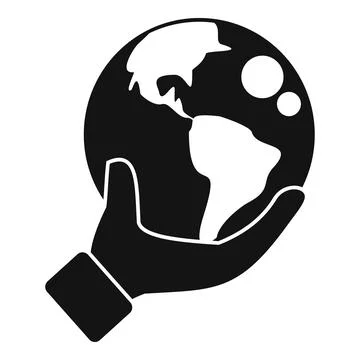 Hand holding earth globe representing environmental care Stock Illustration