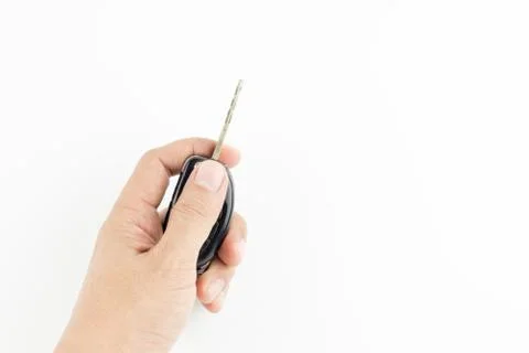 Hand holding a electronic key Stock Photos