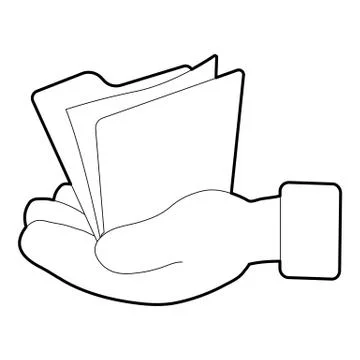Hand holding file folder icon, isometric 3d style Stock-Illustration