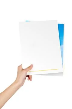 Hand holding file Stock Photos
