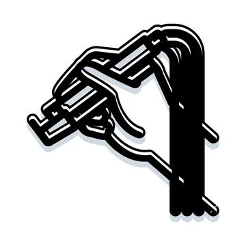 Hand holding fork eating pasta spaghetti noodles 库存插图