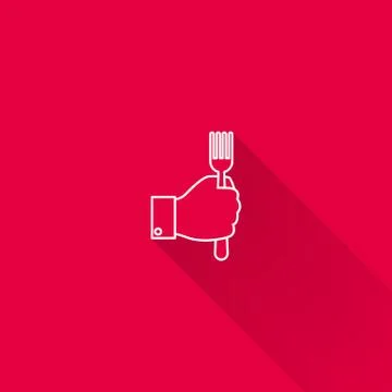 Hand holding fork Stock-Illustration